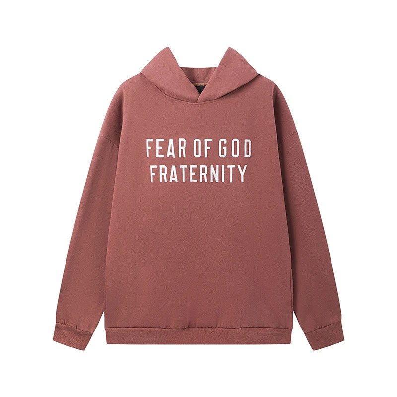 Embossed Letter Fleece Hoodie photo 5