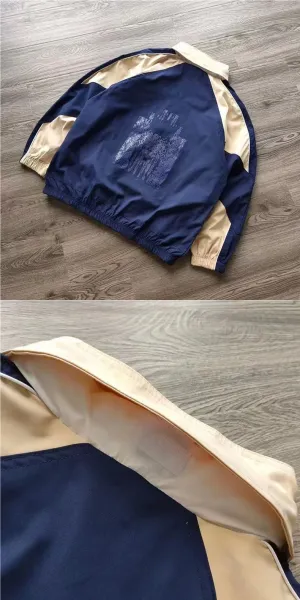 Nike x Cav Empt Windbreaker Navy and Beige Jacket - 4