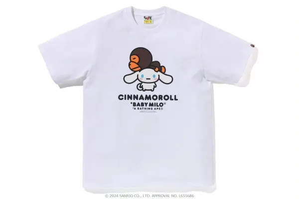 A Bathing Ape x Sanrio Cinnamoroll Baby Milo White T-Shirt - 1