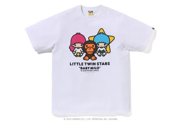 A Bathing Ape x Sanrio Little Twin Stars Baby Milo White T-Shirt - 1