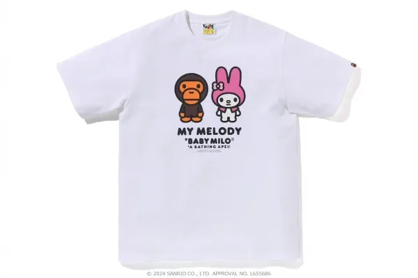 A Bathing Ape x Sanrio My Melody Baby Milo White T-Shirt - 1