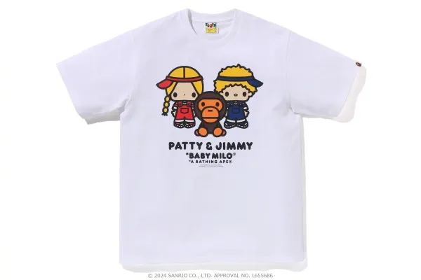 A Bathing Ape x Sanrio Patty & Jimmy Baby Milo White T-Shirt - 1