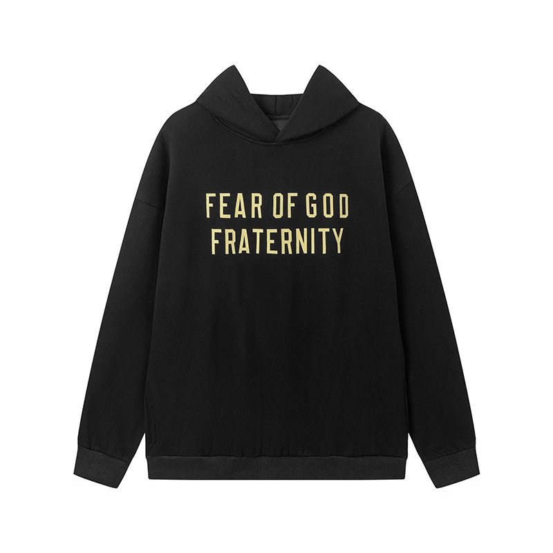 Embossed Letter Fleece Hoodie photo 4