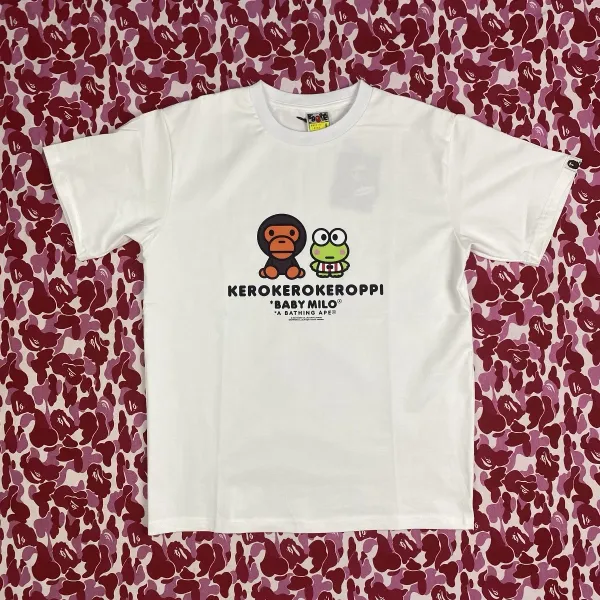 A Bathing Ape x Sanrio Hello Kitty x Baby Milo White T-Shirt - 6