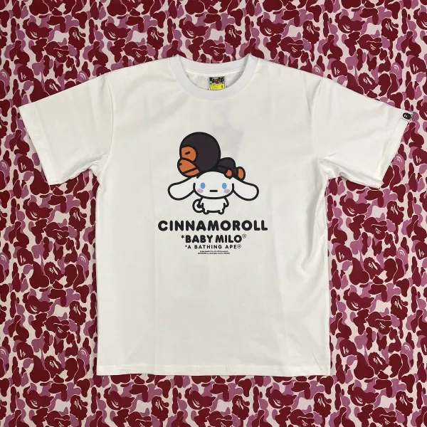 A Bathing Ape x Sanrio Hello Kitty x Baby Milo White T-Shirt - 8