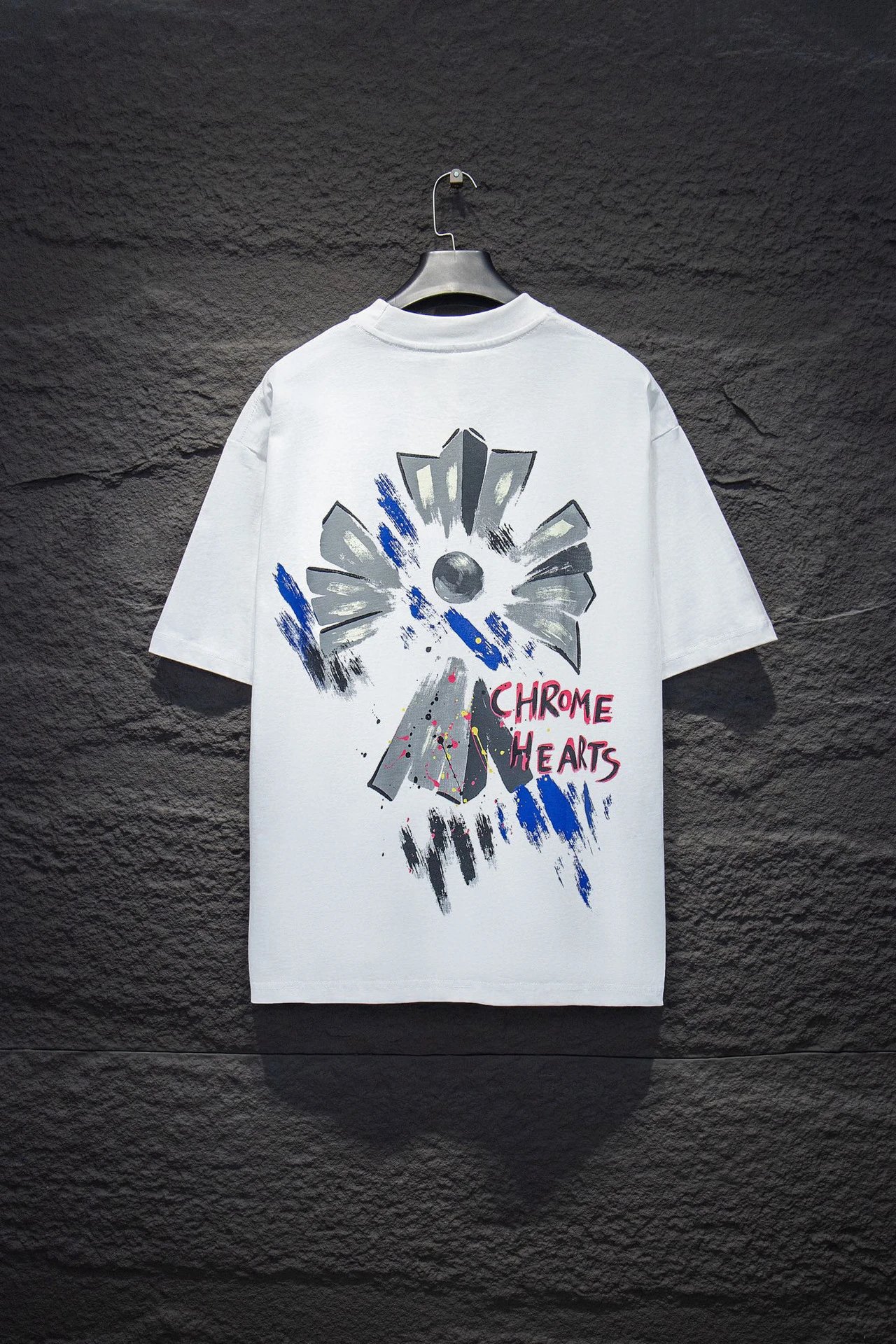 Chrome Hearts T-Shirts Short-Sleeve Graphic Print T-Shirt — 7042 white