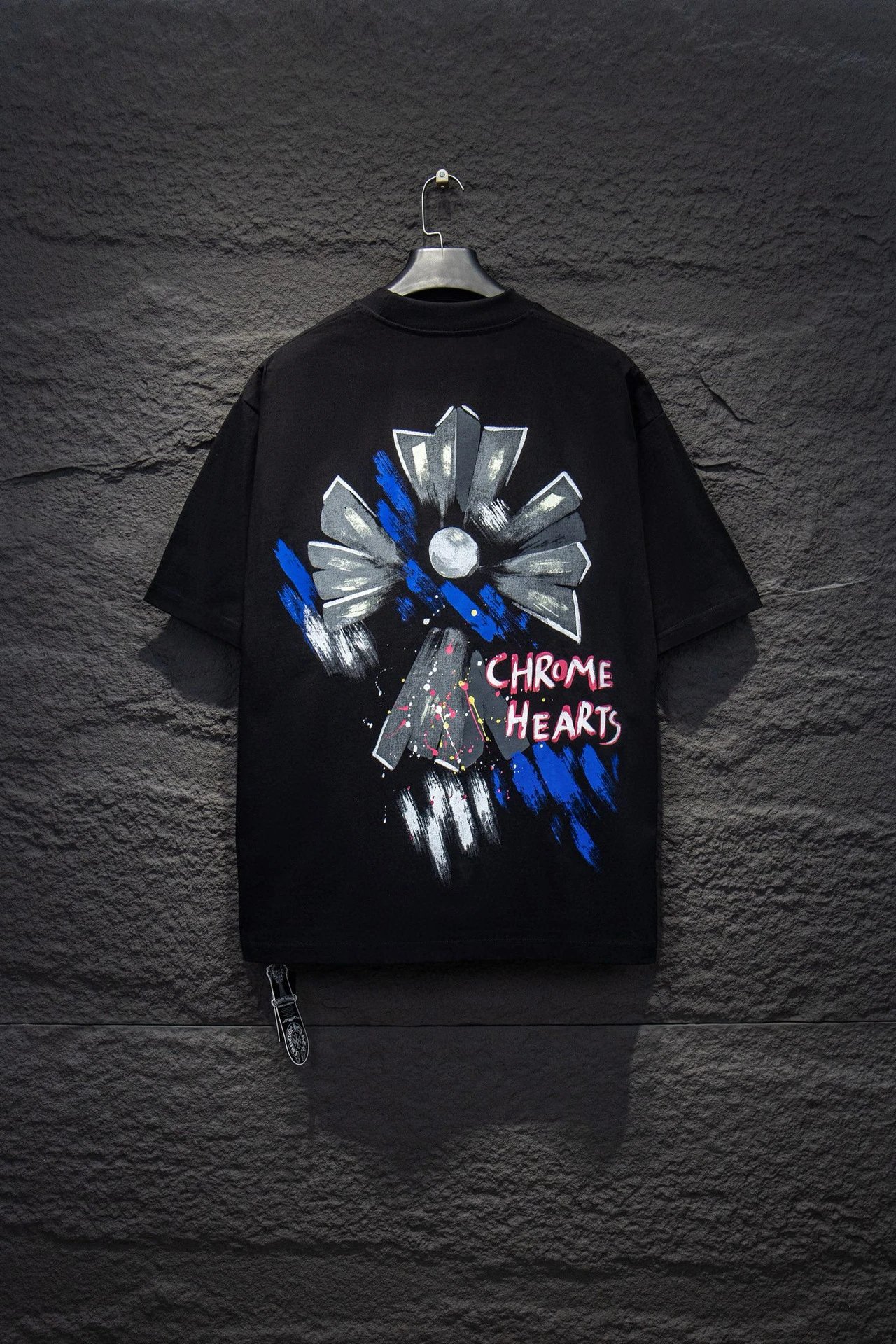 Chrome Hearts T-Shirts Short-Sleeve Graphic Print T-Shirt — 7042 black