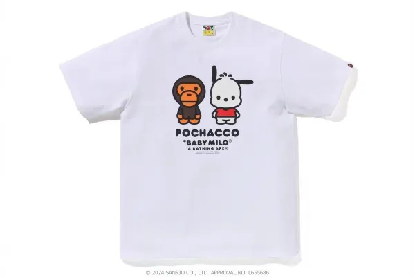 A Bathing Ape x Sanrio Pochacco x Baby Milo White T-Shirt - 1