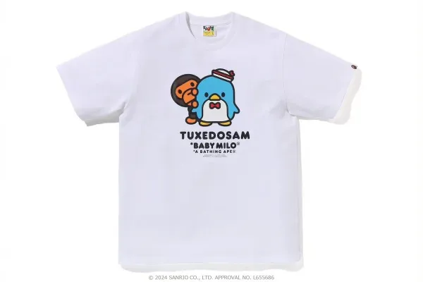 A Bathing Ape x Sanrio Tuxedosam Baby Milo White T-Shirt - 1