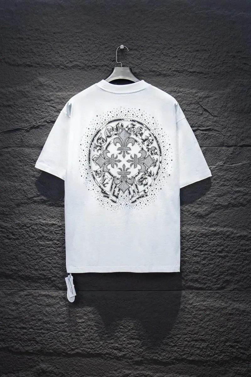 Chrome Hearts T-Shirts Short-Sleeve Graphic Print T-Shirt — 7245 white