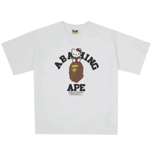 A Bathing Ape x Sanrio Hello Kitty Collaboration Graphic T-Shirt White - 1