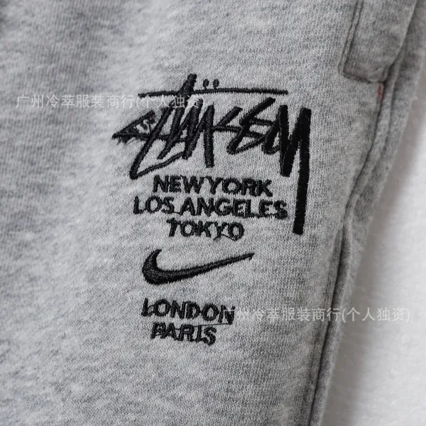 Stüssy x Nike City Series Gray Hoodie and Sweatpants Set - 25