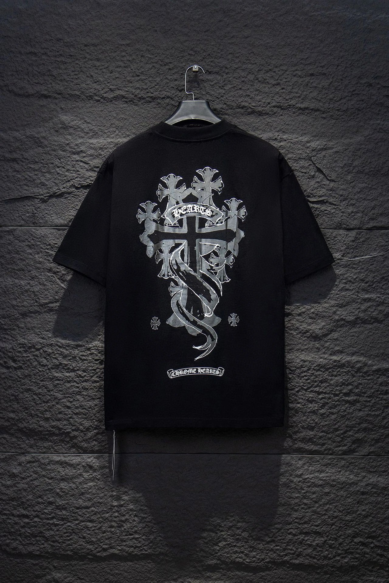 Chrome Hearts T-Shirts Short-Sleeve Graphic Print T-Shirt — 7249 black