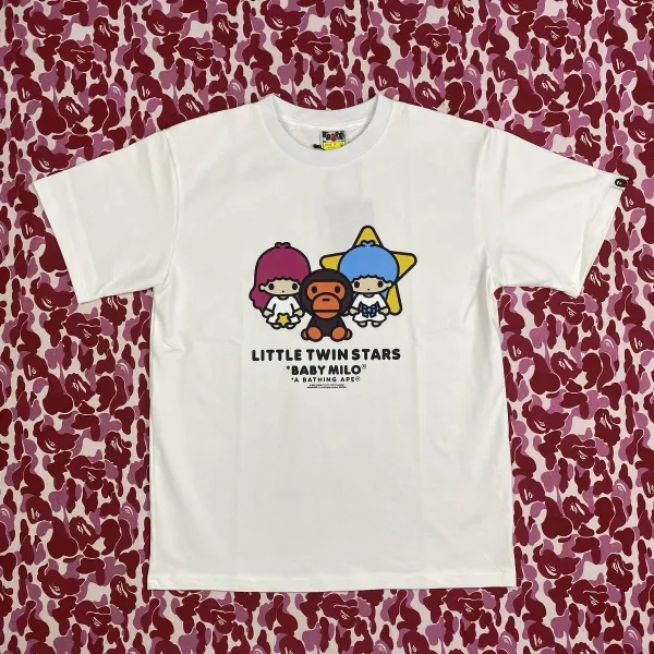 A Bathing Ape x Sanrio Hello Kitty x Baby Milo White T-Shirt - 20