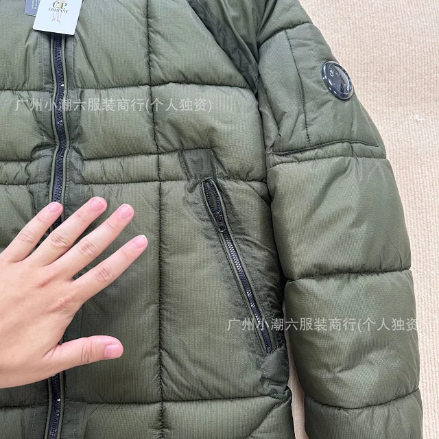 C.P. Company Jackets Hooded quilted padded jacket with sleeve lens detail product detail image 18