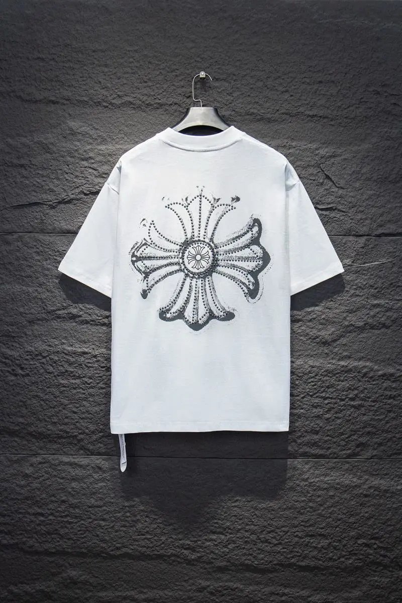 Chrome Hearts T-Shirts Short-Sleeve Graphic Print T-Shirt — 7239 white