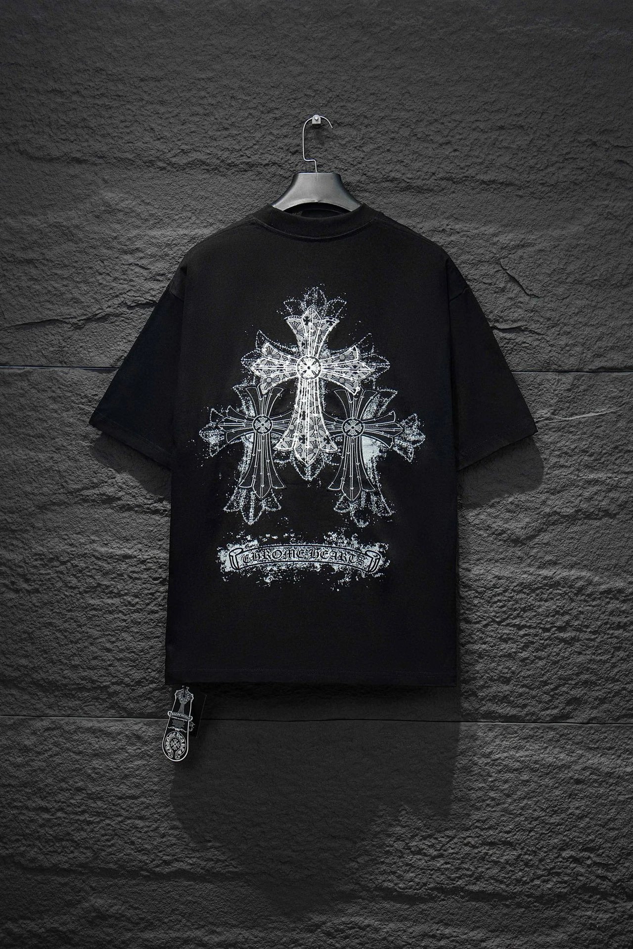 Chrome Hearts T-Shirts Short-Sleeve Graphic Print T-Shirt — 7255 black