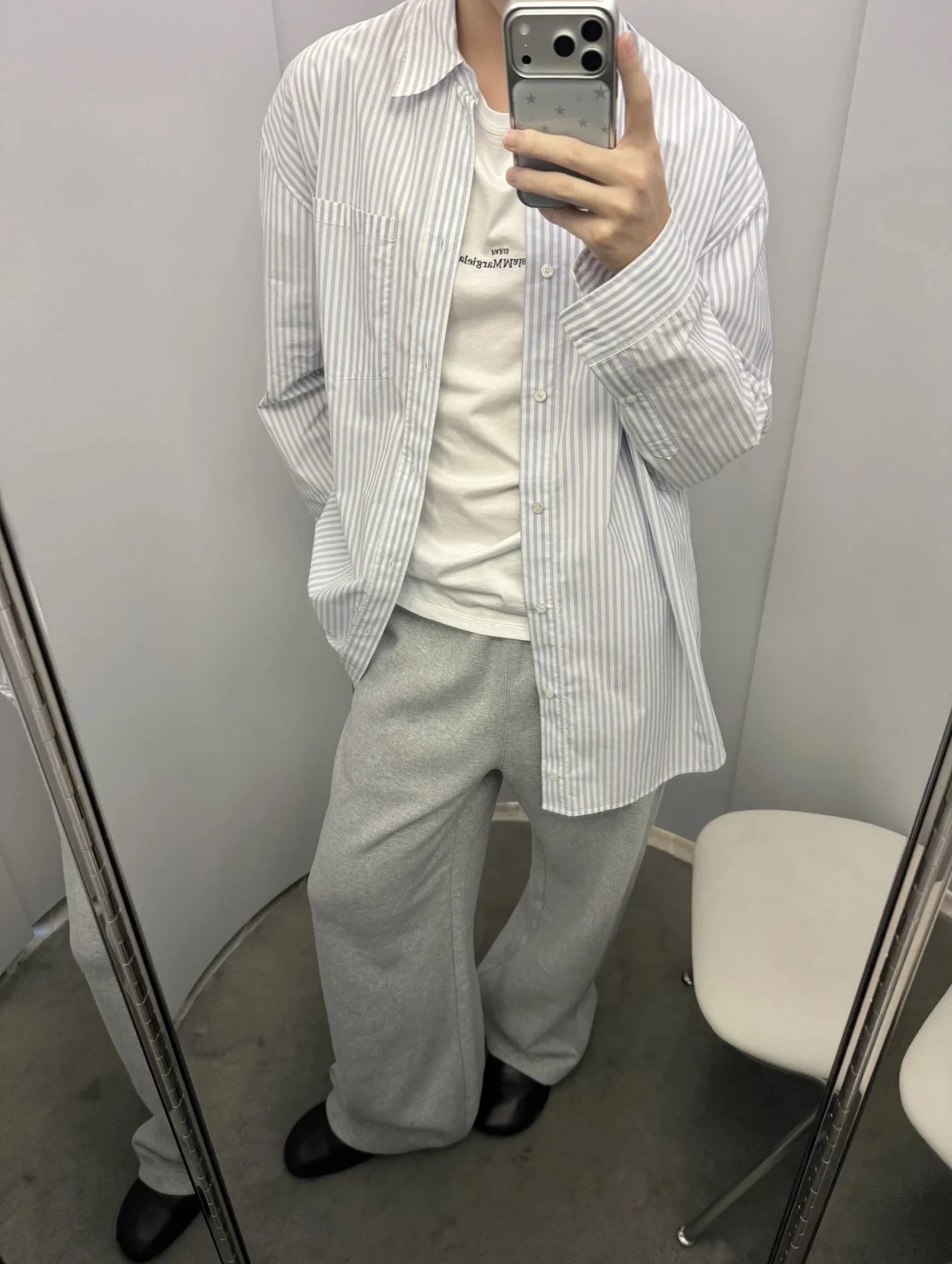 1996 Vintage Print Striped Shirt photo 6