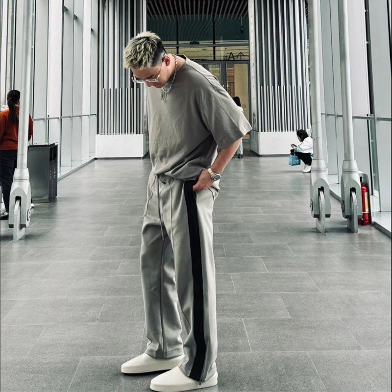 Triple Stripe Relaxed Straight Pants photo 2