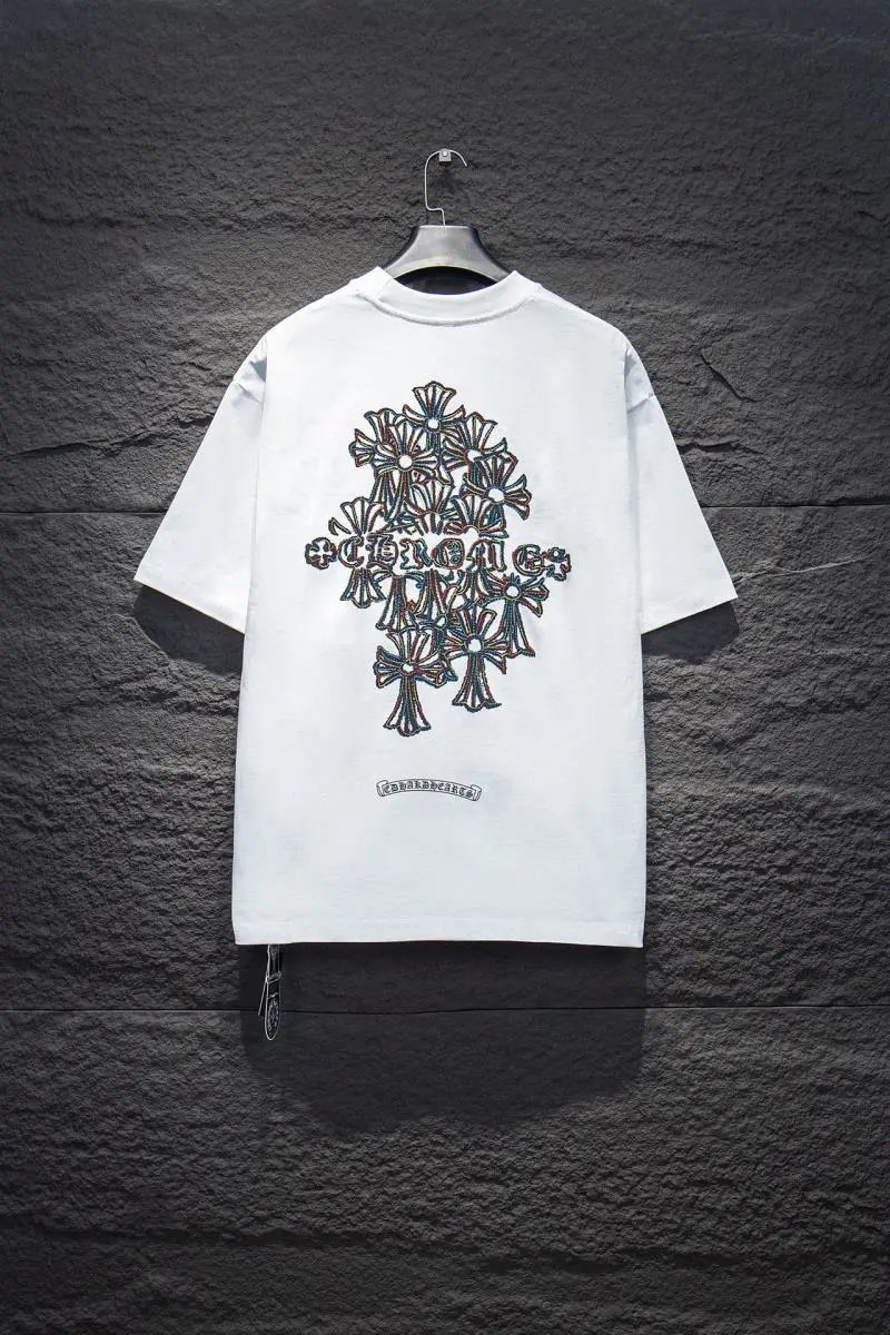 Chrome Hearts T-Shirts Short-Sleeve Graphic Print T-Shirt — 7251 white