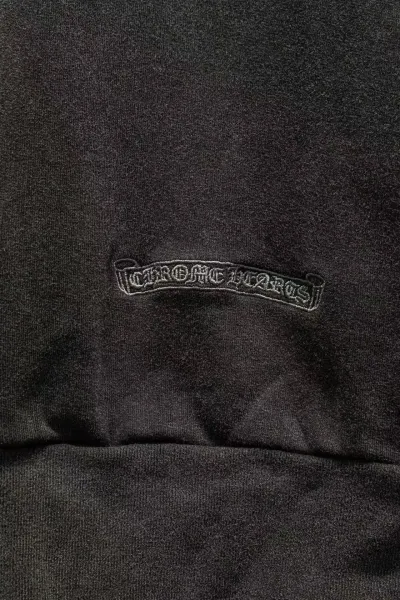 Chrome Hearts Cross Logo Embroidered Black Hoodie - 8