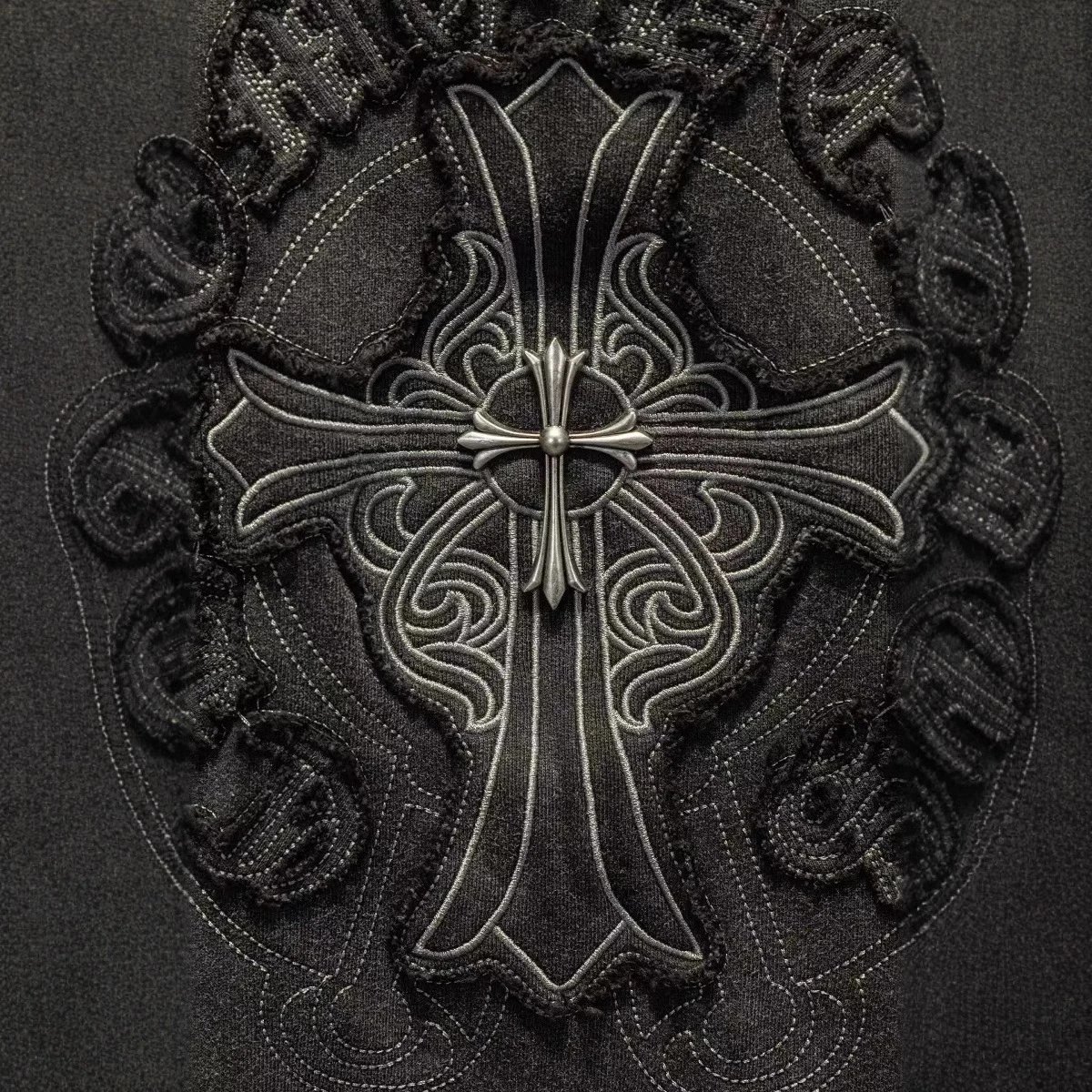 Chrome Hearts Hoodies & Sweatshirts Cross Patch Crewneck Sweatshirt image 4
