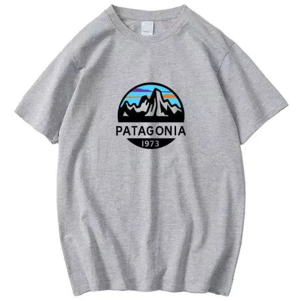 Patagonia Mountain Logo Graphic T-Shirt Gray - 1