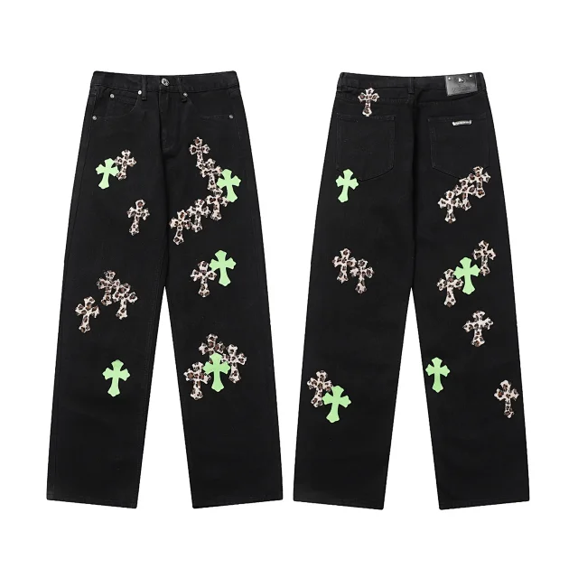 Unbranded Jeans Loose-Fit Cross Appliqué product detail image 8