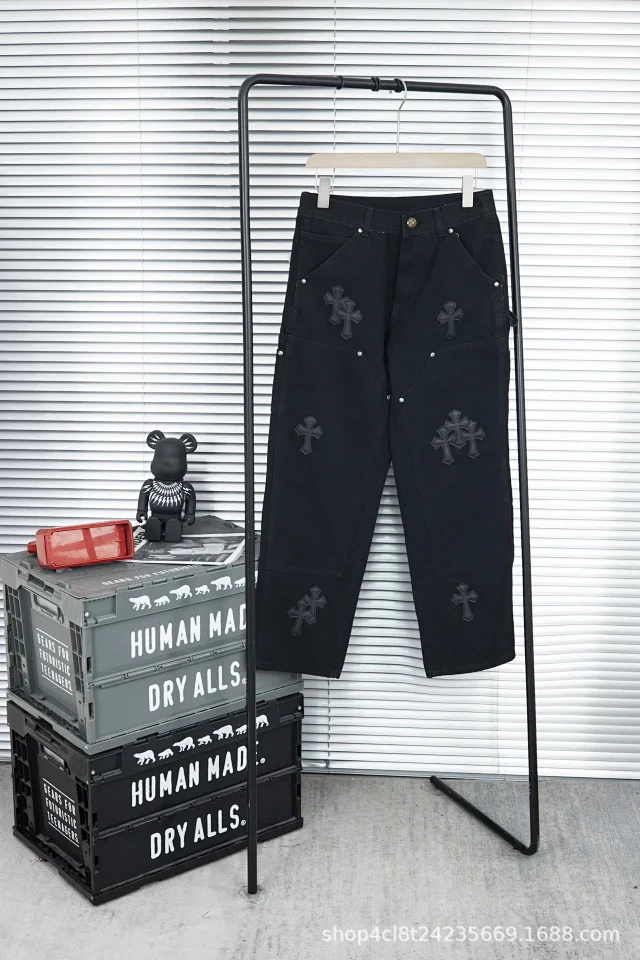 Unbranded Jeans Loose-Fit Cross Appliqué product detail image 47