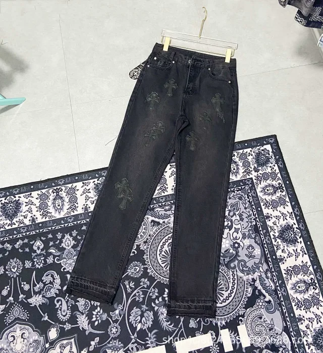 Unbranded Jeans Loose-Fit Cross Appliqué product detail image 35