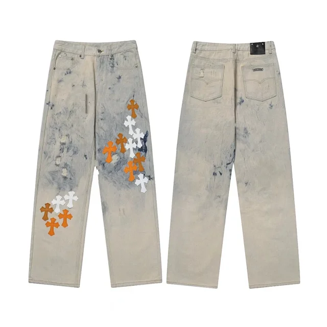 Unbranded Jeans Loose-Fit Cross Appliqué product detail image 17