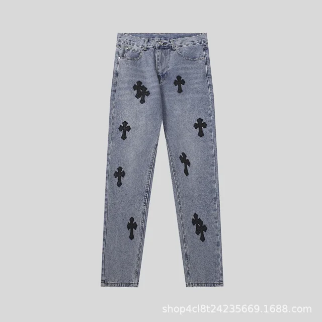 Unbranded Jeans Loose-Fit Cross Appliqué product detail image 24