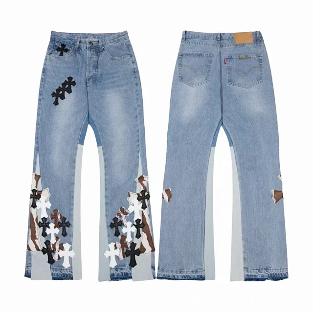 Unbranded Jeans Loose-Fit Cross Appliqué product detail image 45