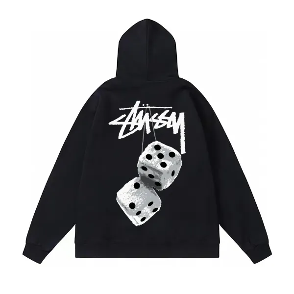 Stüssy Dice Print Hoodie Black - 1