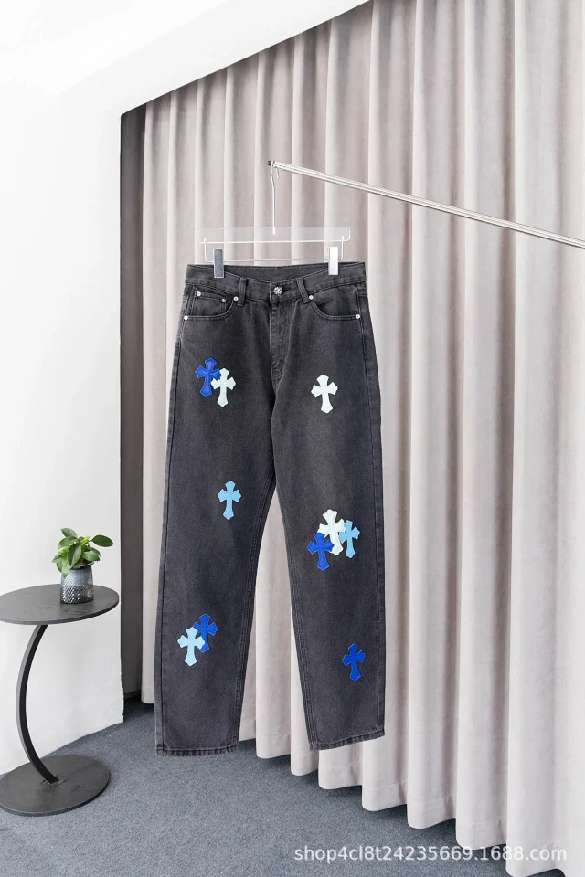 Unbranded Jeans Loose-Fit Cross Appliqué product detail image 38