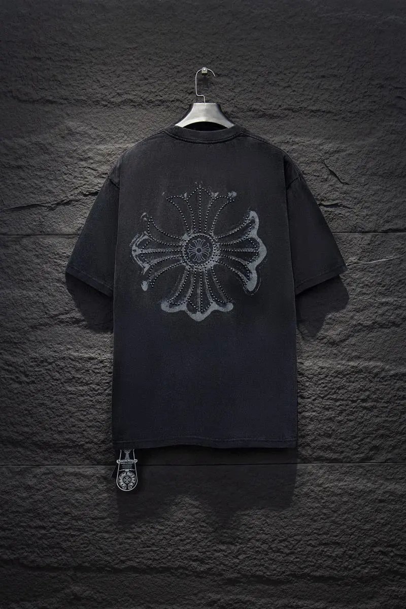 Chrome Hearts T-Shirts Short-Sleeve Graphic Print T-Shirt — 7239 black