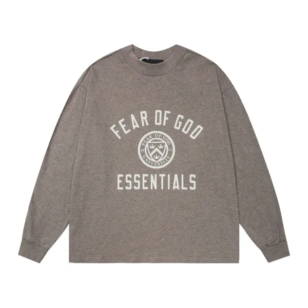 Fear of God Essentials University Long Sleeve T-Shirt Gray - 1