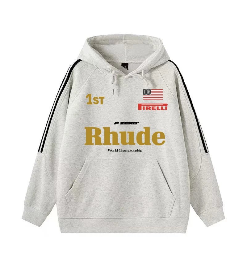 Vintage Racing Striped Hoodie photo 3