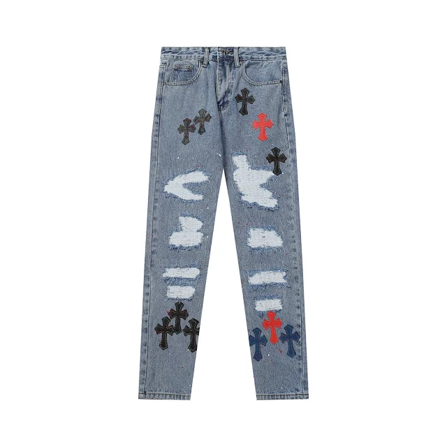 Unbranded Jeans Loose-Fit Cross Appliqué product detail image 27