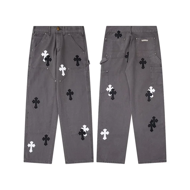 Unbranded Jeans Loose-Fit Cross Appliqué product detail image 46