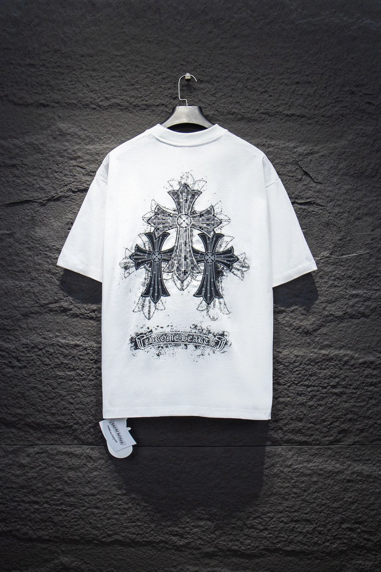 Chrome Hearts T-Shirts Short-Sleeve Graphic Print T-Shirt — 7255 White