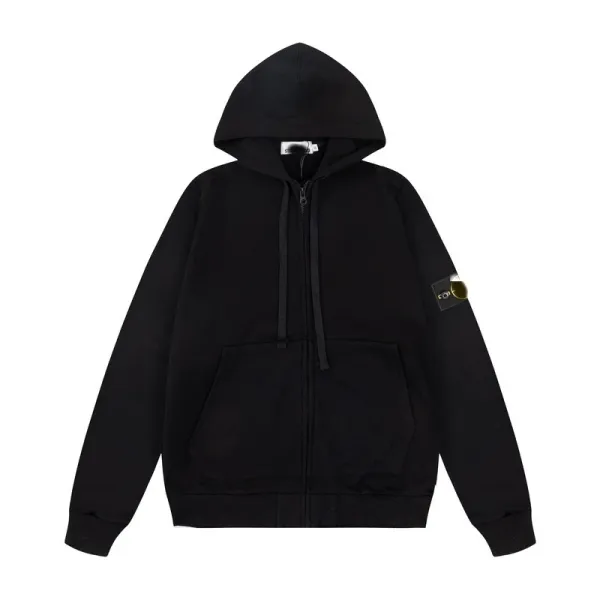 Stone Island Zip-Up Hoodie Navy - 6