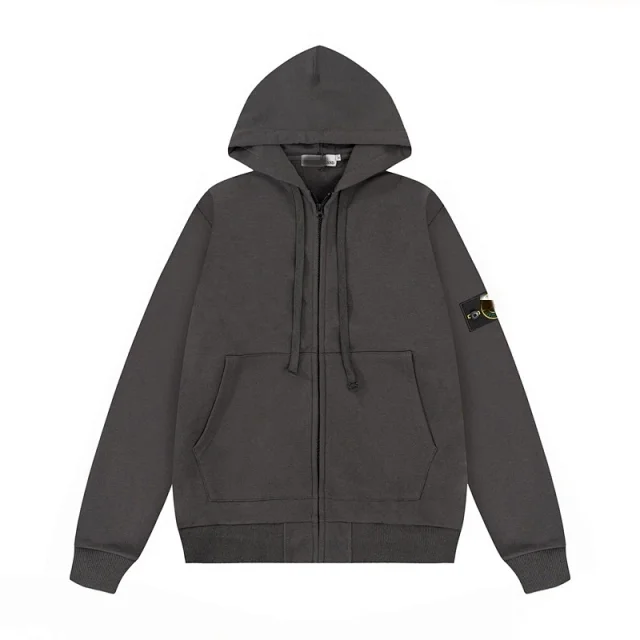 Stone Island Hoodies & Sweatshirts Zip-Up Hooded Sweatshirt with Sleeve Badge product detail image 13