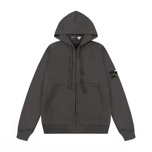 Stone Island Zip-Up Hoodie Navy - 14