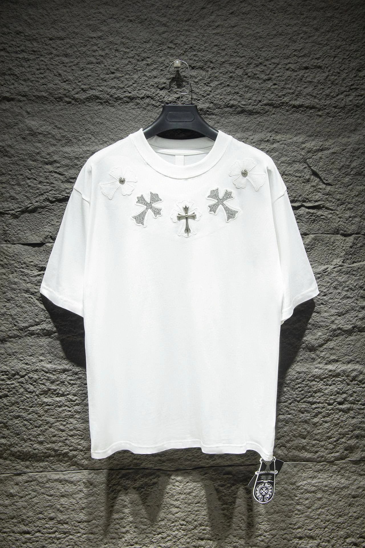 Chrome Hearts T-Shirts Short-Sleeve Graphic Print T-Shirt — 7006 white