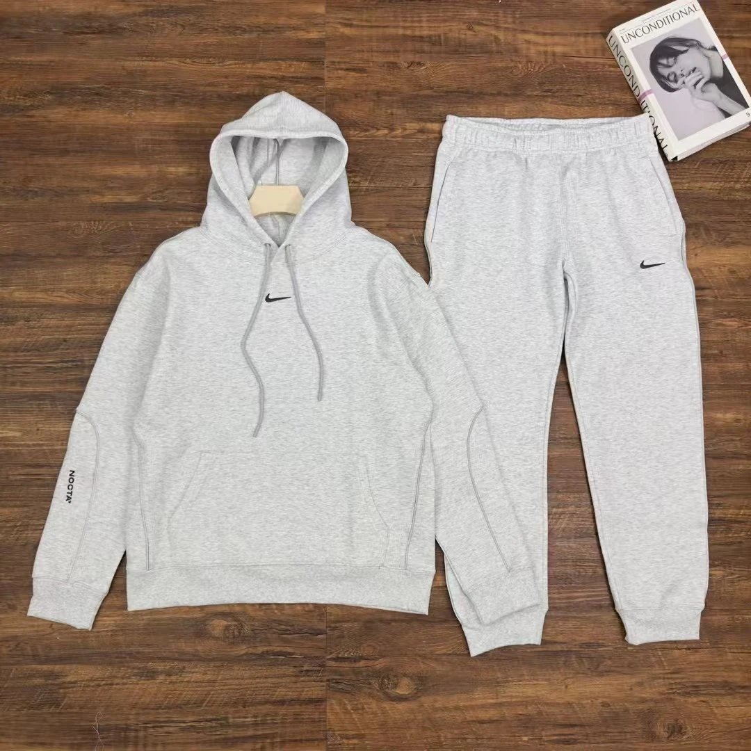 Hooded Sweatshirt Set with Reflective Swoosh Stripes photo 8