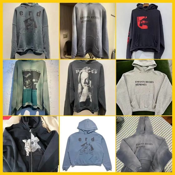 Loose hoodie with printed characters