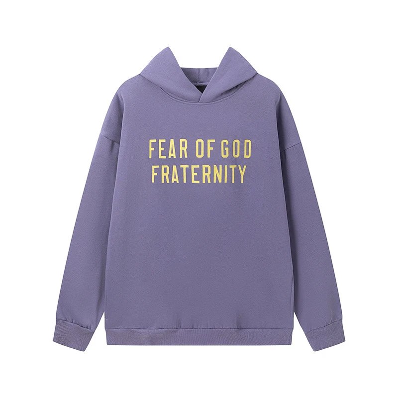 Embossed Letter Fleece Hoodie photo 6