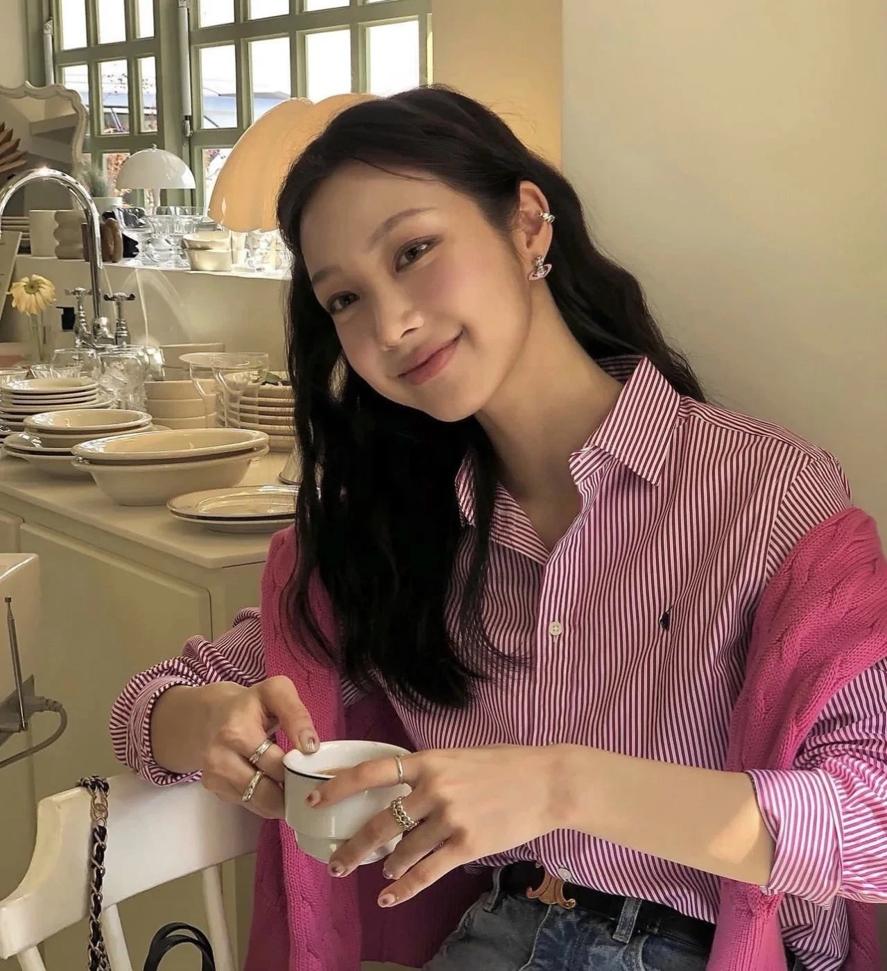 Ralph Lauren Classic Fit Striped Shirt Pink and White Shirt - 7
