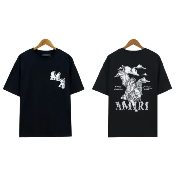 Amiri Script Logo Washed Black T-Shirt - 9